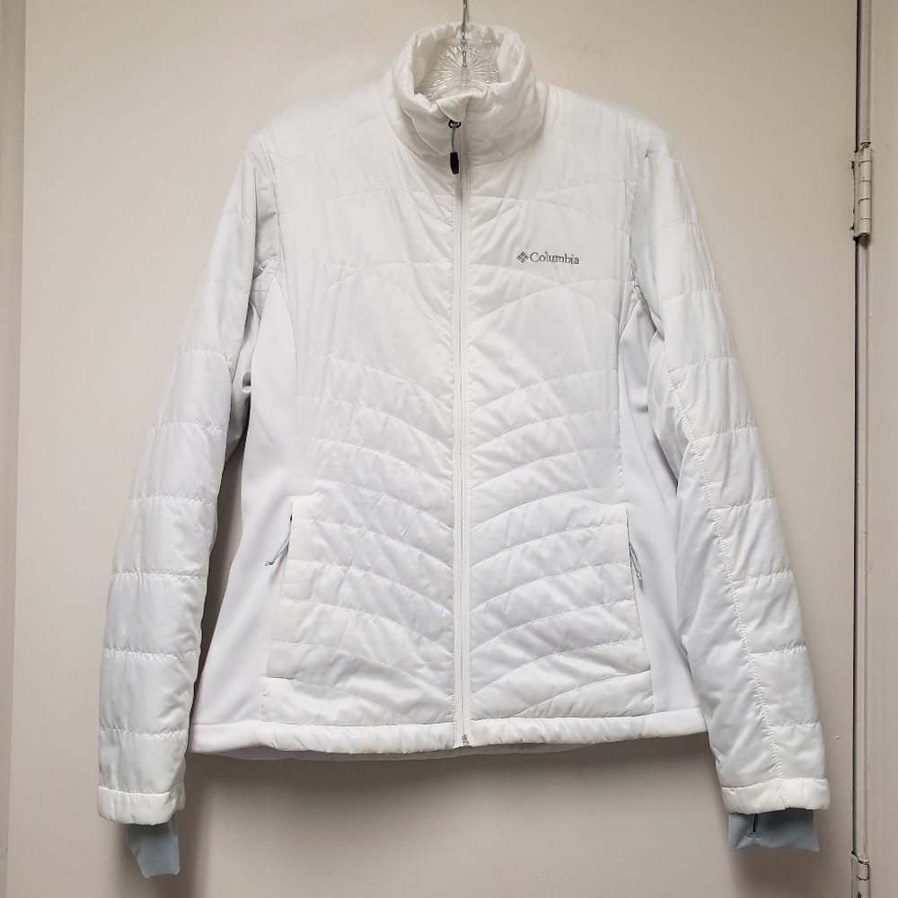 Columbia Omni-Heat Lightweight Puffer Jacket White Women's Size Medium